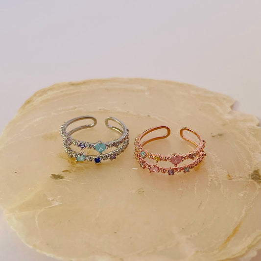 Sparkle Rainbow Ring NJJR1004